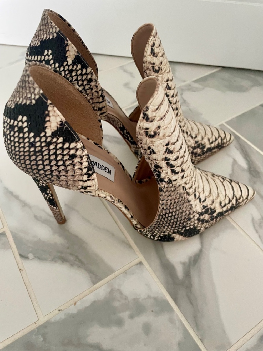 Steve Madden Shoes | Steve Madden Dolly Pump Sz 7.5m Women D'orsay Snakeskin - Picture 6 of 8